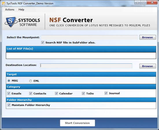 NSF to EML Freeware 2.0